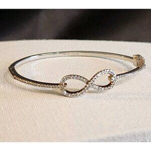 Lovemark Diamond Splendor Crystal Accent Sterling Silver Infinity Bracelet